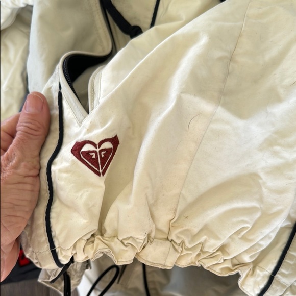 Roxy by quicksilver BOARDWEAR ski jacket off white mint green and grey Xl - Picture 2 of 4